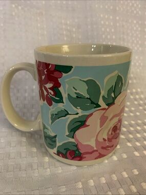 Hallmark pink and green floral friendship mug with poem on one side,  4 ” tall.